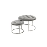 thumbnail of Hocker Dorothee 800 2er-Set Grau / Silber