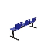 thumbnail of Bancada Pozohondo 3 plazas con asiento en plástico inyectado azul