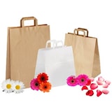 thumbnail of VASOMADRID S.L., Bolsa papel kraft, 32+16x27 cm, Caja de 250 uds, 80 g, asa plana, ref. bpa00232