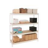 thumbnail of SimonRack Estante Industrial 2000x1800x600, 4 Prateleiras em Madeira, 400 kg por Nível, Estrutura em Aço, Branco/Madeira - Ecoforte