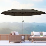 thumbnail of Sombrilla Parasol para Jardín Carpas Toldos de Terraza 4,55x2,65x2,38 m Gris