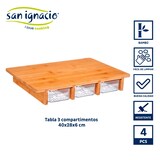 thumbnail of San Ignacio KINVARA - Bambusbrett mit 3 Fächern 40x28x6cm