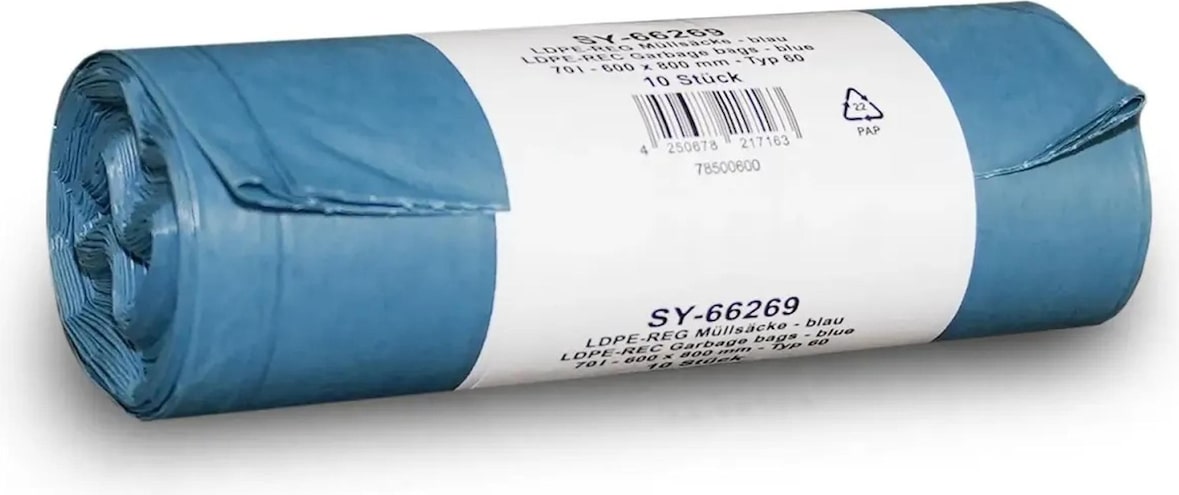 Müllbeutel Sobsy LDPE-Regenerat Müllsäcke – Typ 60 - ca. 70 L - 400 Müllsäcke