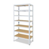 thumbnail of shelfplaza HOME 200x80x23 cm Schwerlastregal in weiß mit 7 Böden und 125 kg Traglast pro Boden