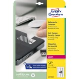 thumbnail of AVERY Zweckform Sicherheitsetiketten, 45,7 x 21,2 mm