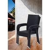 thumbnail of METRO PROFESSIONAL Armlehnstuhl stapelbar Mohim, Stahl/Polyrattan, schwarz