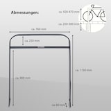 thumbnail of Fahrradanlehnbügel 115 x 76 cm Flachstahl 13 mm Anthrazit Einbetonieren Fahrradständer Parker Typ H