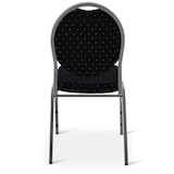 thumbnail of Stapelstuhl 20er-Set, Bankettstuhl stapelbar & gepolstert, Silber/Schwarz, robust, mit stabilem Stahlrahmen | Raburg Vienna