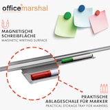 thumbnail of KARAT Whiteboard Office Marshal Alurahmen Magnettafel Stiftablage 60 x 90 cm Silber