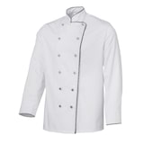 thumbnail of Grevotex Kochjacke / Bäckerjacke mit Paspel dunkelgrau und Kugelschreibertasche  / Größe 56