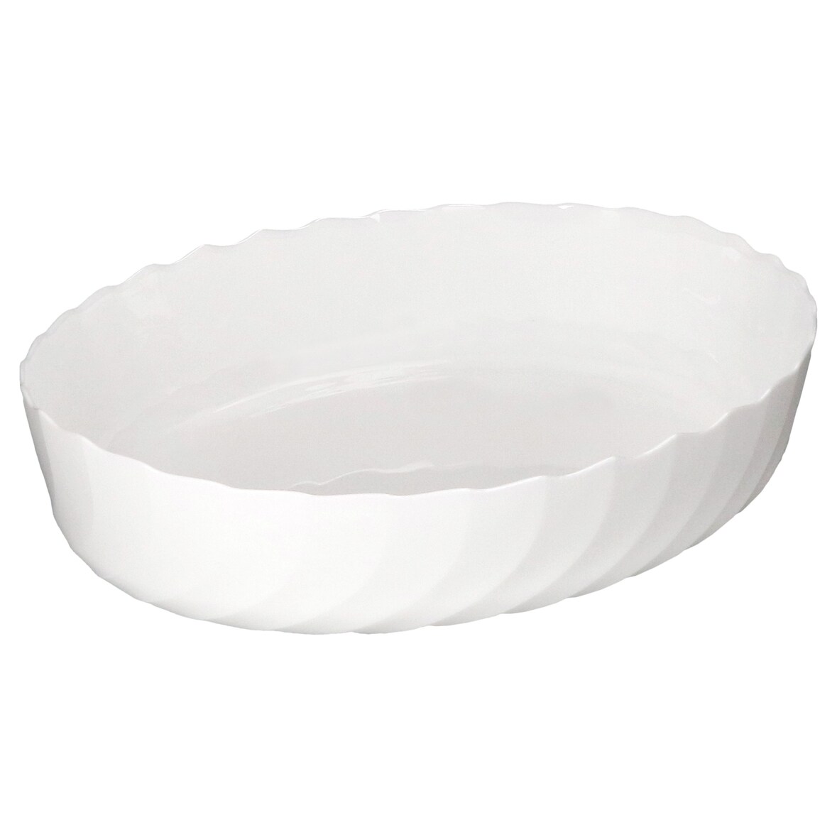 TRIANON Auflaufform oval 37x28,5 cm weiß aus Glas - 812299