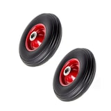 thumbnail of 2x ruedas para carretilla, neumáticos de goma maciza, 3.5-4", 350-4" eje de 20 mm, hasta 150 kg, 220 x 50 mm