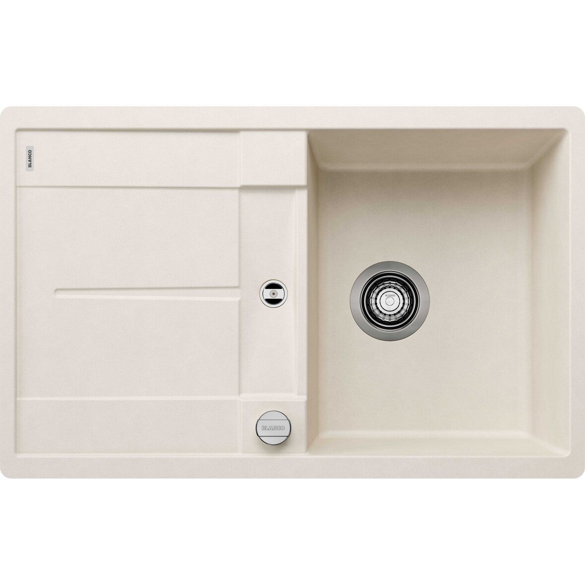 BLANCO METRA 45 S-F Einbauspüle SILGRANIT softweiß ab 45 cm Excenter