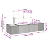 thumbnail of vidaXL 10-teiliges Garten-Sofaset mit Kissen, schwarzes Poly-Rattan und Akazie