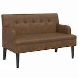 thumbnail of vidaXL Sitzbank mit Rückenlehne Braun 112x65,5x75 cm Wildleder-Optik