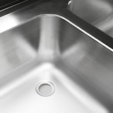 thumbnail of Fregadero Industrial dos senos y dos escurridores INOX de gran capacidad 1800x600x250mm