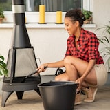 thumbnail of Relaxdays Kohlenschaufel flach, 49 cm, für Kamin und Ofen, robuster Stahl, Kaminschaufel, Ascheschaufel, schwarz