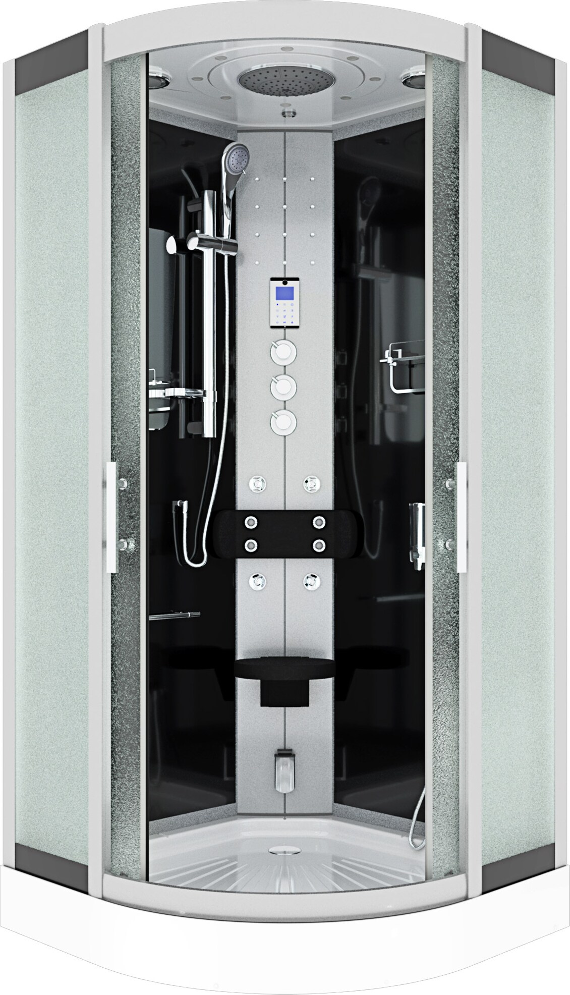 Duschkabine Komplettdusche Fertigdusche Dusche D46-13M1-EC 90x90 cm mit 2K Scheiben Versiegelung