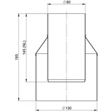 thumbnail of Atec Mündungsabschluss WhitePoly Edelstahl weiß, DN80/125