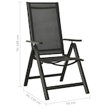 thumbnail of vidaXL Klappbare Gartenstühle 2 Stk. Textilene und Aluminium Schwarz
