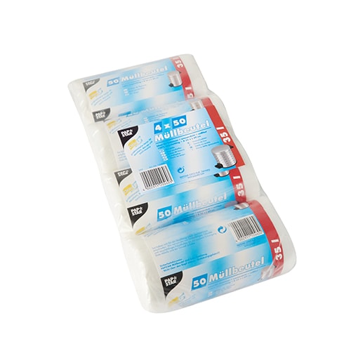 Starpak 200 Müllbeutel, HDPE 35 l 69 cm x 55 cm transparent