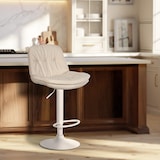 thumbnail of Barhocker Laurel Stoff creme/Metall matt weiss