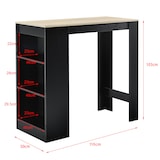 thumbnail of Helloshop26 - Table de bar avec rangement bistro haut avec 3 étagères 110 cm noir et chêne 03_0006191