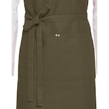 thumbnail of PROVENCE - Crossover Eyelets Bib Apron with Pocket: One Size / Olive