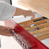 thumbnail of Relaxdays Besteckkasten, 7 Fächer, Bambus, Schubladenkasten für Besteck & Küchenutensilien, HBT: 4,5x30,5x44,5 cm, natur