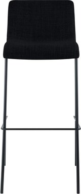 thumbnail of CHEFGASTRO Barhocker MAUI Stoff 4-Fuﬂ Gestell Schwarz HxBxT 100x43x48cm Stoff Schwarz Barstuhl