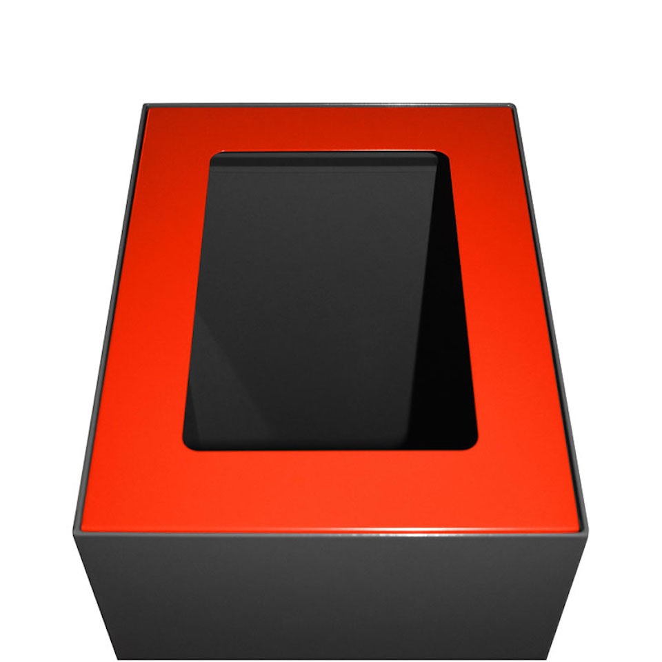 PROREGAL Deckel für modulare Abfalltrennanlage mit 60 Liter | HxBxT 2x25,5x33cm | Rot