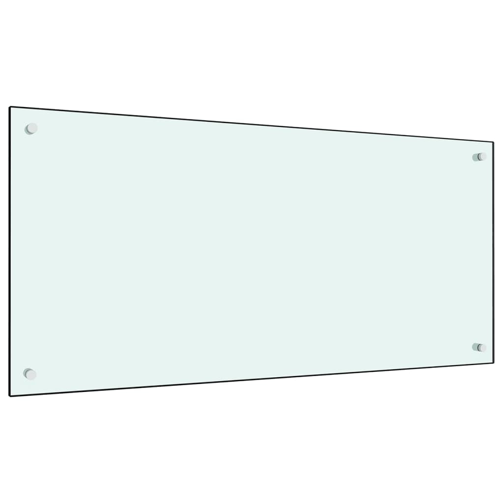 DELUKE® Küchenrückwand Glas - 100x50cm Weiß Wandverklediung Küche Wandschutz Spritzschutz Herdspritzschutz Glasplatte Rückwandküche Küchenwand Design