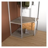 thumbnail of Lot de 2 portants angle et droit bois et métal blanc JUNE