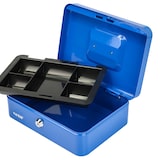 thumbnail of HMF Geldkassette abschließbar, Kasse mit Münzeinsatz, 5 Münzfächer, 25 x 18 x 9 cm, Blau