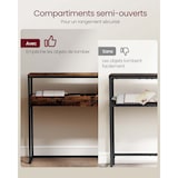 thumbnail of Helloshop26 - Mesa de entrada mesa de apoio mesa lateral estreita de 2 níveis com compartimentos semiabertos 24 x 100 x 80 cm para 12_0007998