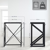 thumbnail of DELUKE® Stapelgestell für Wäschetrockner auf Waschmaschine RALF Stahlgestell 300kg Tragkraft Waschmaschinengestell Waschmaschinenregal Schwarz