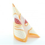 thumbnail of Sovie HORECA Serviette Kathrin in Orange aus Linclass® Airlaid 40 x 40 cm, 50 Stück - Karo Kaffee Tasse