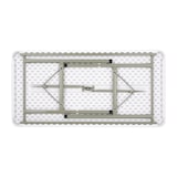 thumbnail of Mesa plegable rectangular Bolero blanca, 122 cm