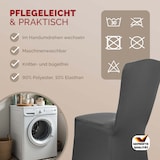 thumbnail of DETEX® 4er Set Stretch Hussen Grau Überwurf Rückenlehne
