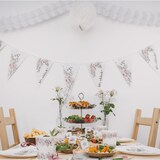 thumbnail of ECOFIESTA 5 Stück Papier-Pompons 25 cm - Umweltfreundliche, wiederverwendbare Deko in weiß für Hochzeiten, Geburtstage und Partys