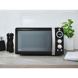 thumbnail of Swan SM22030LB Retro Microondas Digitais 20L, 5 Níveis de Potência, Função Descongelamento, Temporizador, Preto, 800W