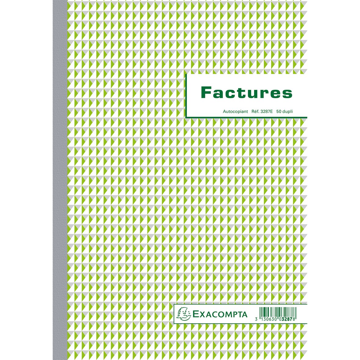Exacompta - Réf. 3287E - Paquet de 5 Manifolds Factures avec mention TVA 29,7x21cm 50 feuillets dupli autocopiants