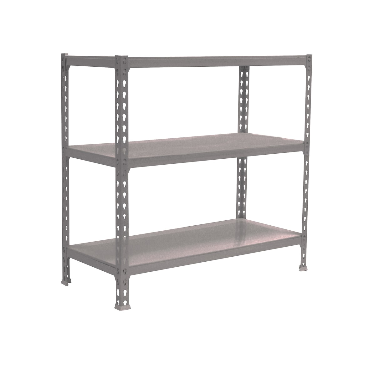 SimonRack Metallregal, 900x1100x300 mm, 3 Ebenen, Metallboden, 200 kg Biegepunkt, Grau - Simonclick