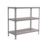 thumbnail of SimonRack Metallregal, 900x1100x300 mm, 3 Ebenen, Metallboden, 200 kg Biegepunkt, Grau - Simonclick