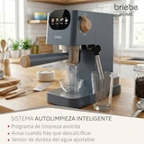 thumbnail of Cafetera Espresso 20 Bares Compatible Cápsulas Nespresso y Café Molido Espumador Leche, Briebe, Nodic, EC1180GRY, Gris