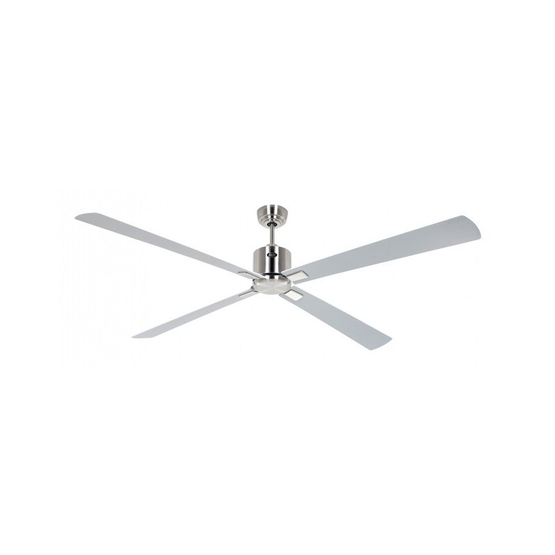 Ventilatore da soffitto CasaFan ECO NEO III 180 BN-WE/LG WIFI con motore cromato spazzolato/pale reversibili in bianco e grigio chiaro