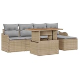 thumbnail of vidaXL Garten-Sofa-Set mit Kissen 6 pcs Beige und Hellgrau