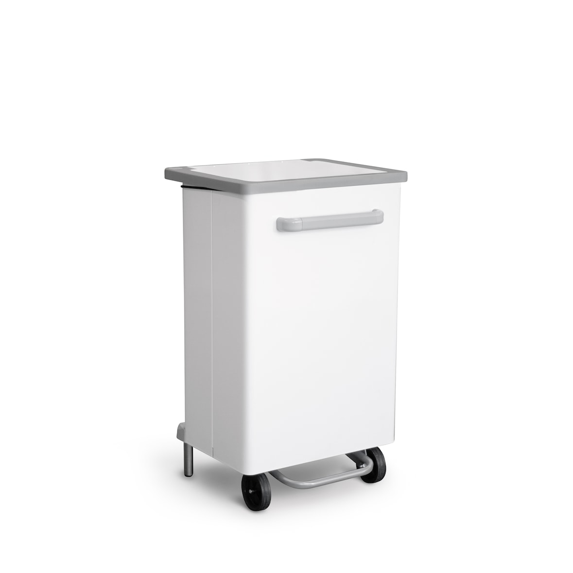 Stil Casa pedaalemmer voor gescheiden afval, gelakt staal, 47 x 37 x h. 83 cm, vooropening, zakhouderring, 90 liter, wit.