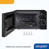 thumbnail of Exquisit Mikrowelle WP 700 J17-3 sw | Unterbau | 700 W | Drehteller 25,5cm | Schwarz