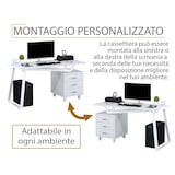 thumbnail of Mod. ELEGANT BIANCA Scrivania Tavolo per computer Mobile con Cassetti per camera ufficio by Yelloo